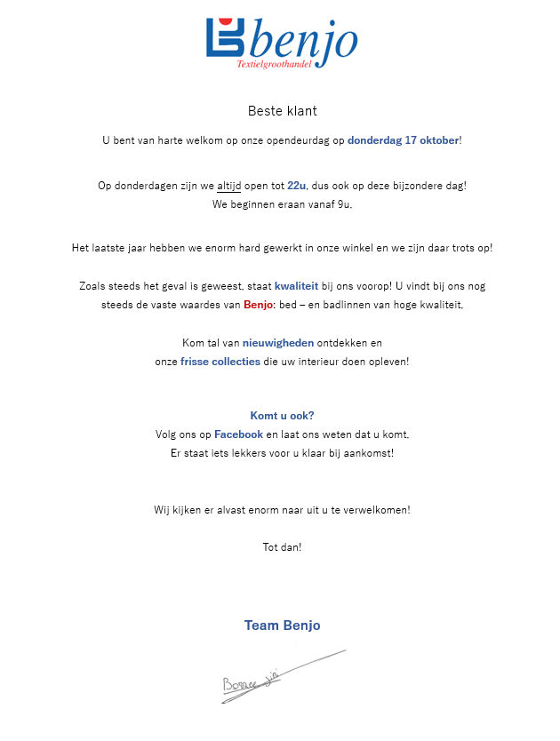 Opendeurdag 17/10/2024