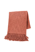 Plaid Cotton Slub 130 x 160cm, Rust