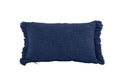 Kussen Cotton Slub Solid 50 x 30cm Insigna Blue