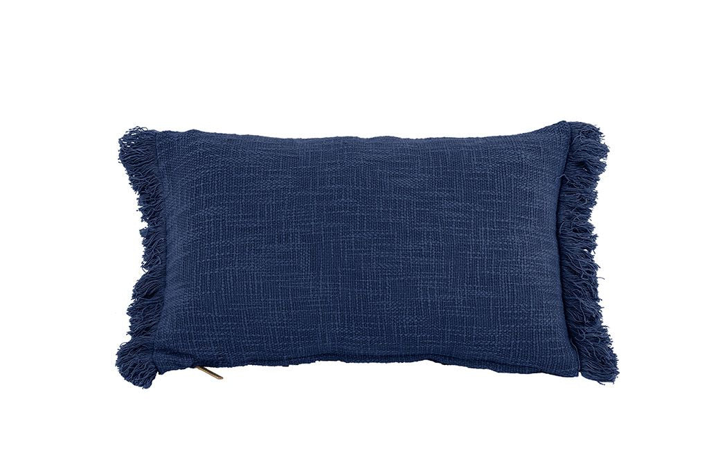 Kussen Cotton Slub Solid 50 x 30cm Insigna Blue