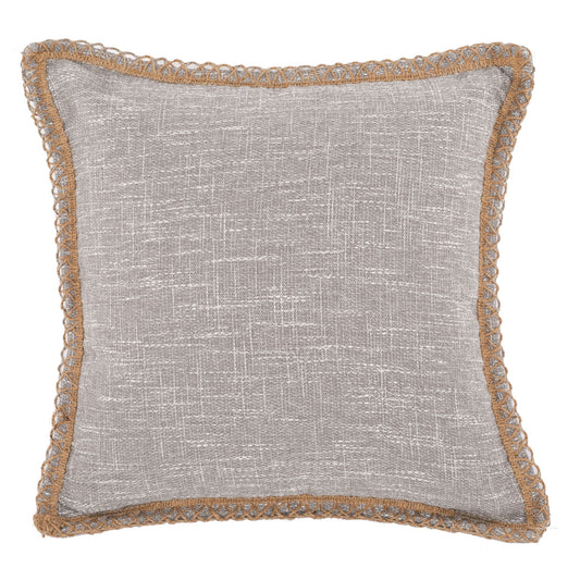 Kussen HESSIAN 45 x 45cm, light grey